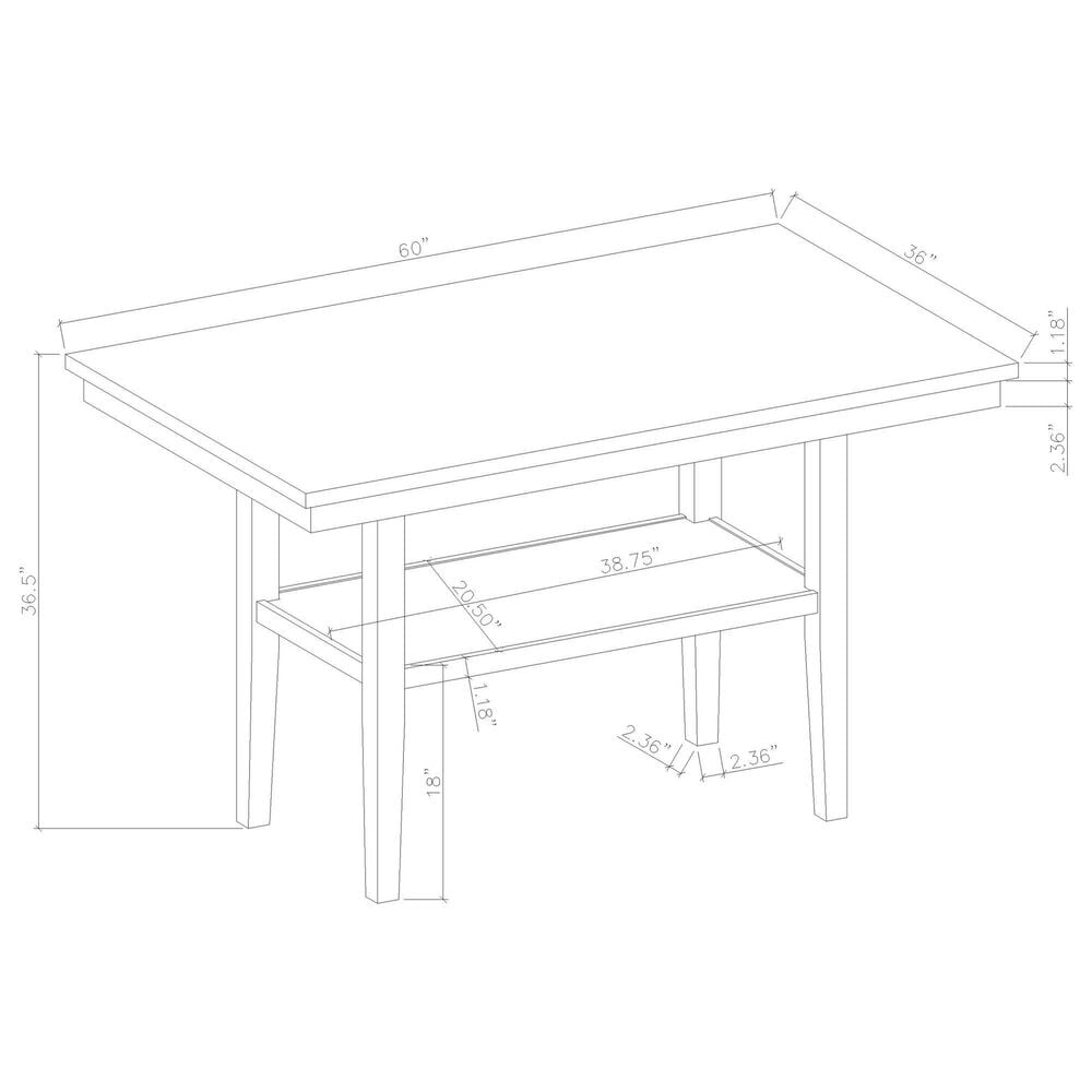 Global Furniture USA Bar Table in Warm Brown and Dark Brown - Table Only, , large