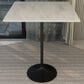 Leisuremod LeisureMod Verve Collection Modern Bar Height Table Black Base with 36 Square Marbleized White Laminated  Top, , large