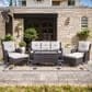Sunwell Garden Outdoor Sofa with Brown Rattan in Beige, , large