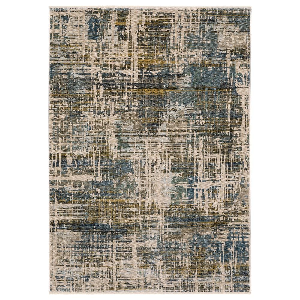 Oriental Weavers Hayden 2"3" x 7"6" Blue and Gold Runner, , large