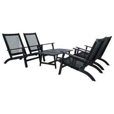 Safavieh Tilden 5-Piece Patio Coffee Set in Black, , large