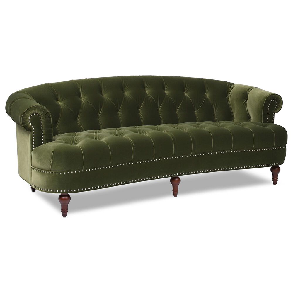 Jennifer Taylor Home La Rosa Stationary Sofa in Olive Green Velvet, , large