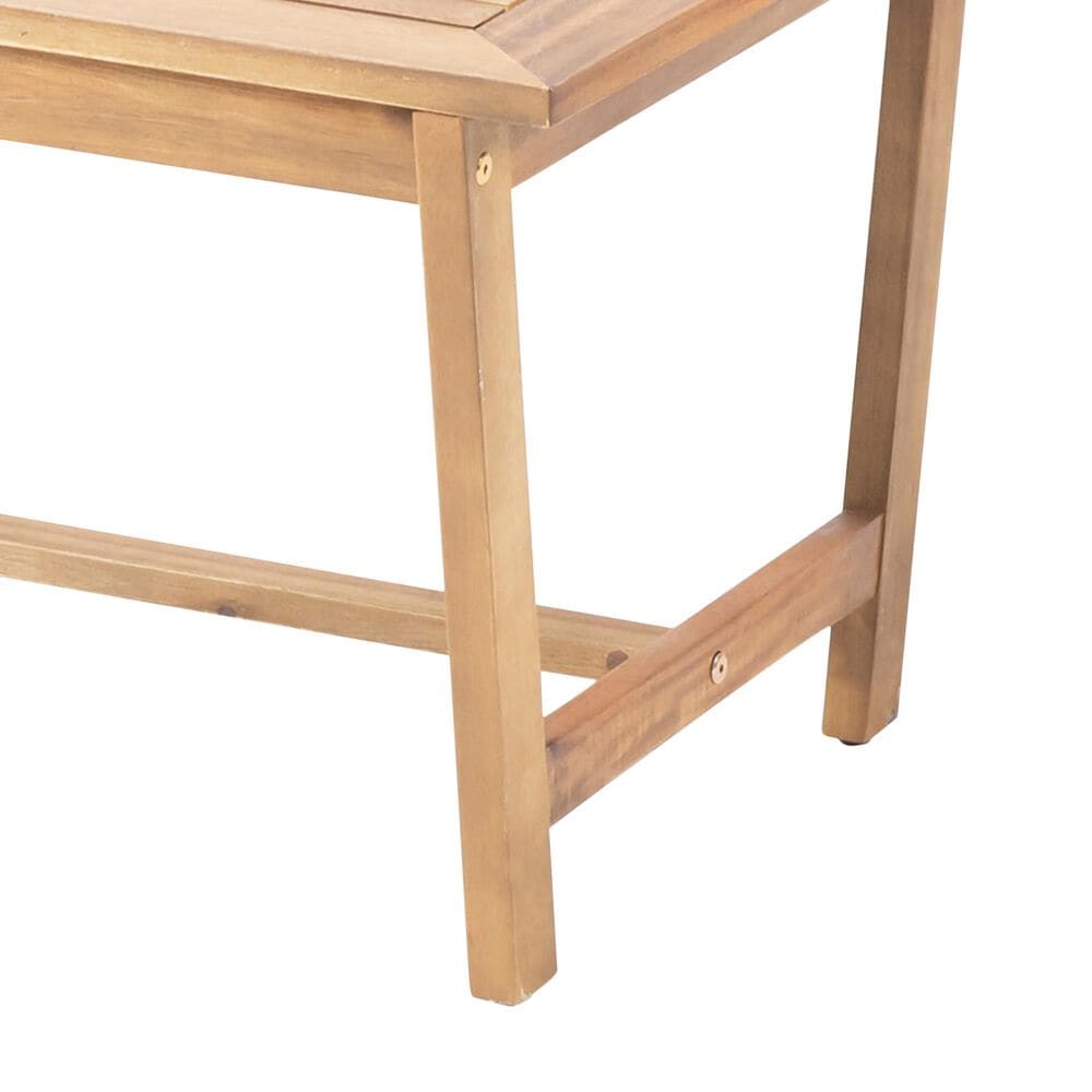 Hearth and Haven Panama 4-Piece Patio Conversation Set with Gray Cushion in Teak, , large