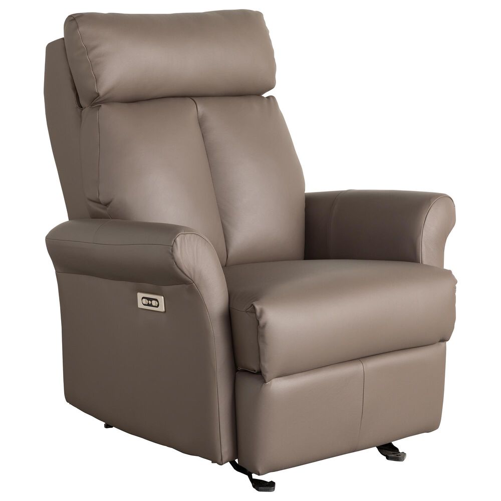 Elran Furniture L Series Power Reclining Rocker Glider with Power Headrest in Mocha, , large