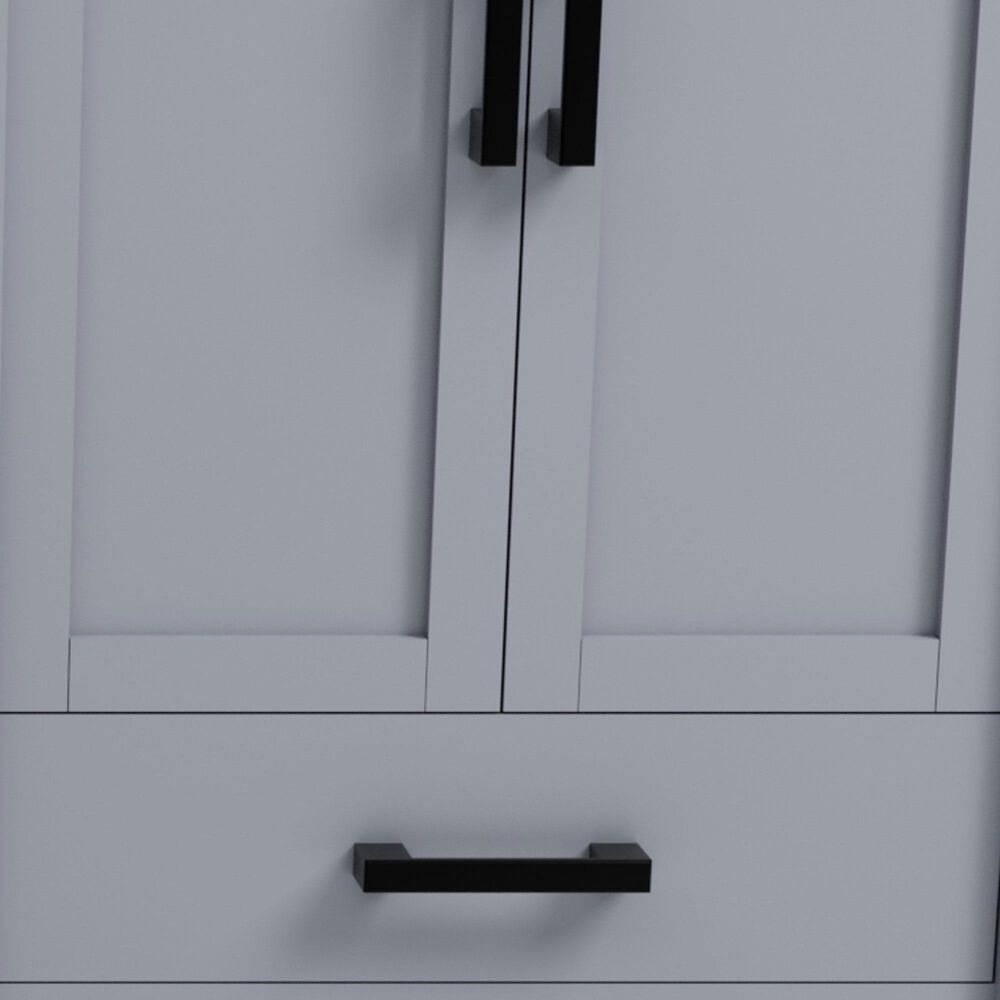 Lexora Home Ziva 72" Double Bathroom Vanity in Dark Grey with 2 cm White Quartz Top and Rectangular Sinks, , large