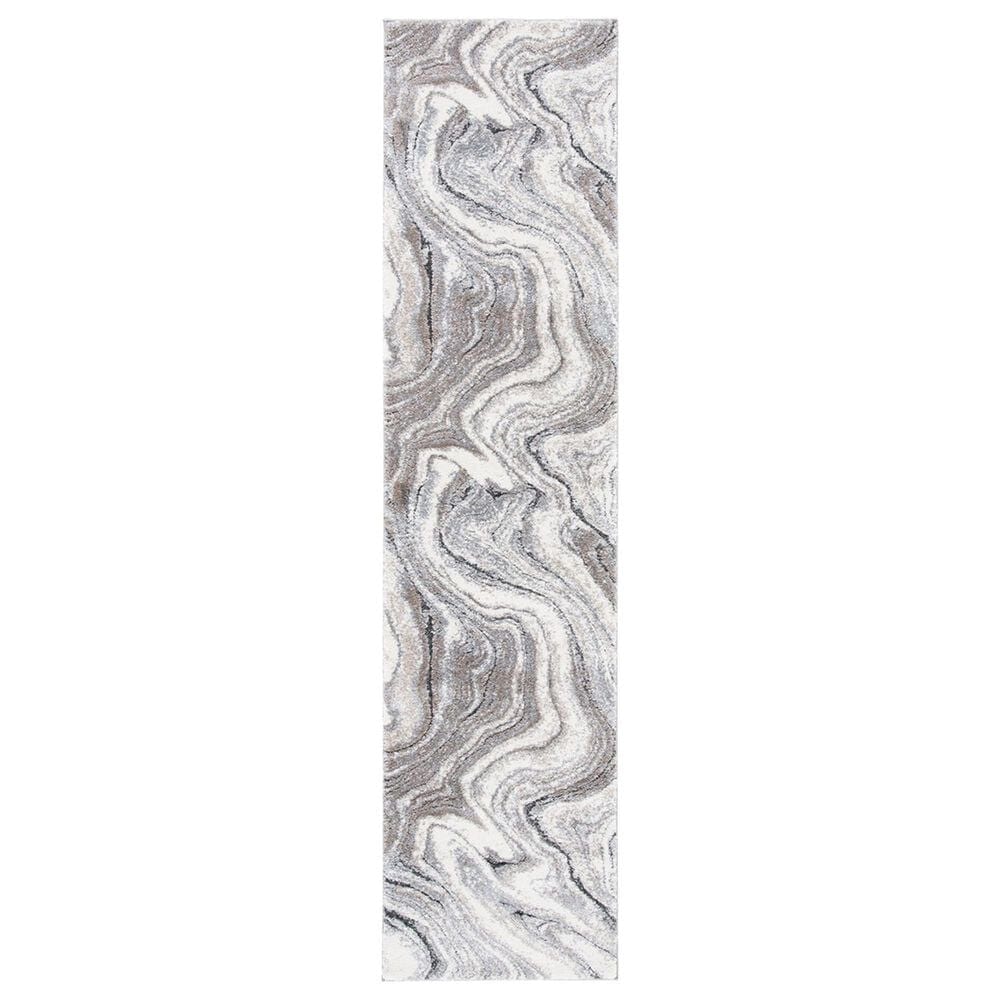 Safavieh Cyrus Shag CYR120G 2"2" x 9" Grey and Beige Runner, , large