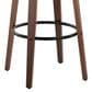 LumiSource Lombardi 30" Swivel Barstool with Black Faux Leather Upholstery in Walnut and Black (Set of 2), , large