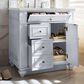 James Martin Vanities Bristol 30" Single Bathroom Vanity in Bright White with 3 cm Eternal Jasmine Pearl Quartz Top and Rectangular Sink, , large