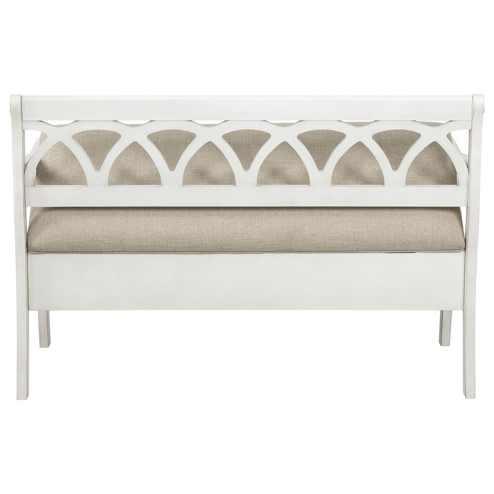 Parkerville Furniture Line Storage Bench in White, , large