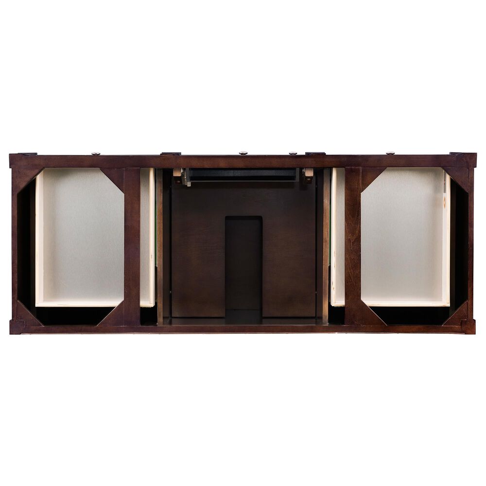 James Martin Vanities Brittany 60&quot; Single Bathroom Vanity in Burnished Mahogany with 3 cm Victorian Silver Quartz Top and Rectangular Sink, , large