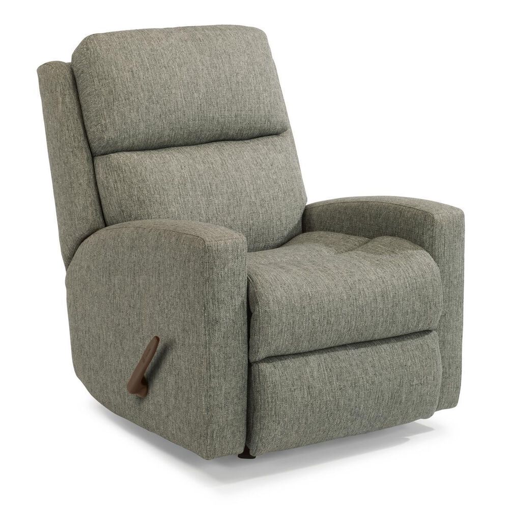Flexsteel Catalina Manual Rocker Recliner in Gray Nebraska Furniture Mart