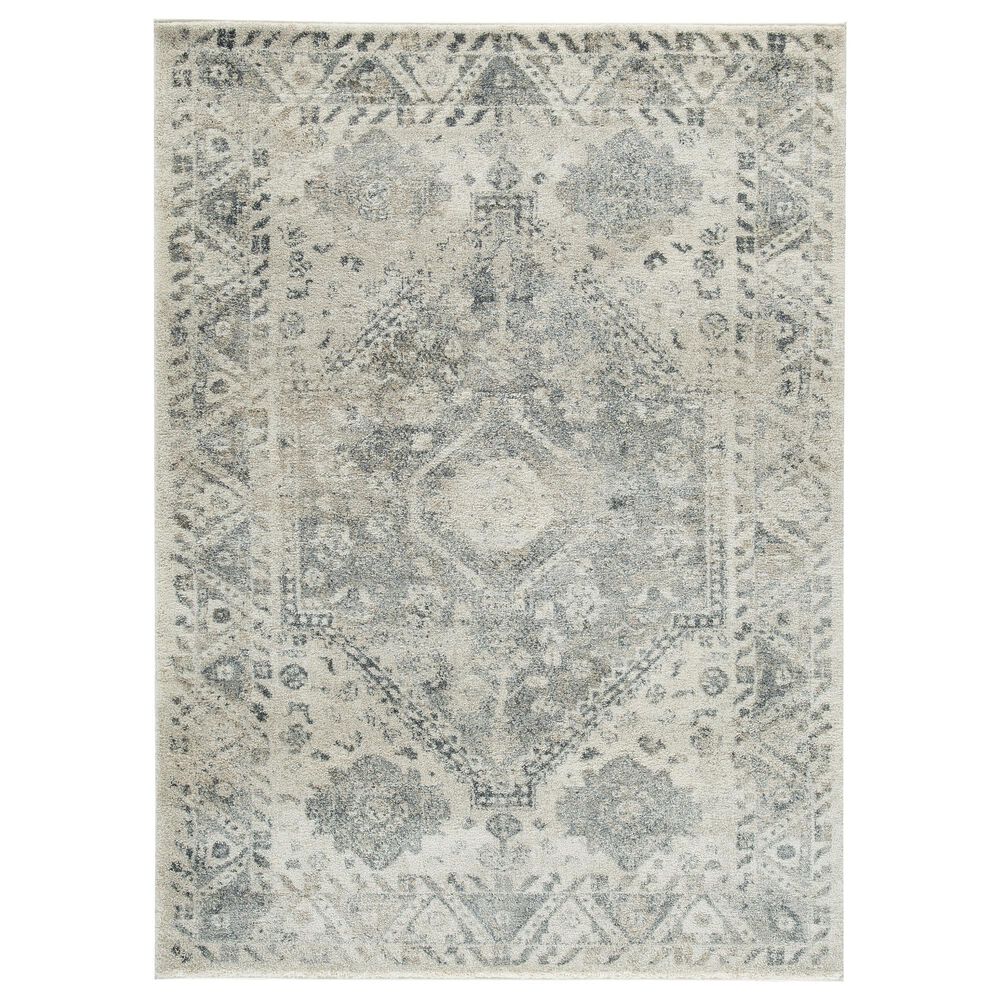 Ashley Precia 7"10" x 10"6" Gray and Cream Area Rug, , large