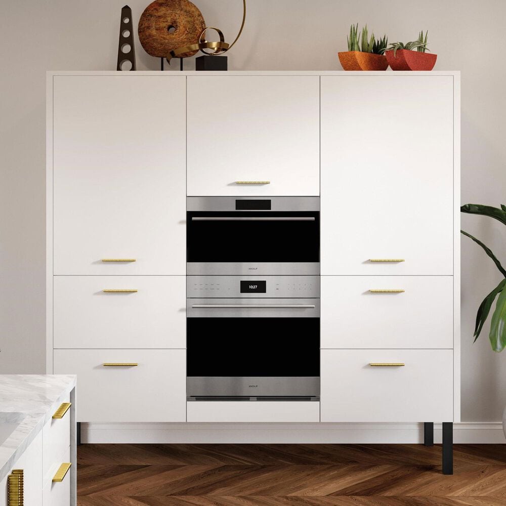 Wolf Appliances 1.6 Cu. Ft. E Series Transitional Drop-Down Door Speed Oven in Stainless Steel, , large