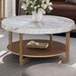 Belle Furnishings Danby Cocktail Table in Nutmeg and Alabaster, , large