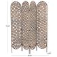 Maple and Jade 4-Panel Partition Room Divider Screen with Cutouts in Matte Copper, , large