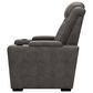 Signature Design by Ashley HyllMont Power Recliner with Power Headrest in Gray, , large