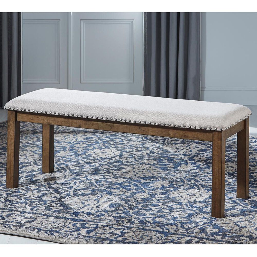 Ashley Moriville Upholstered Bench in Beige, , large