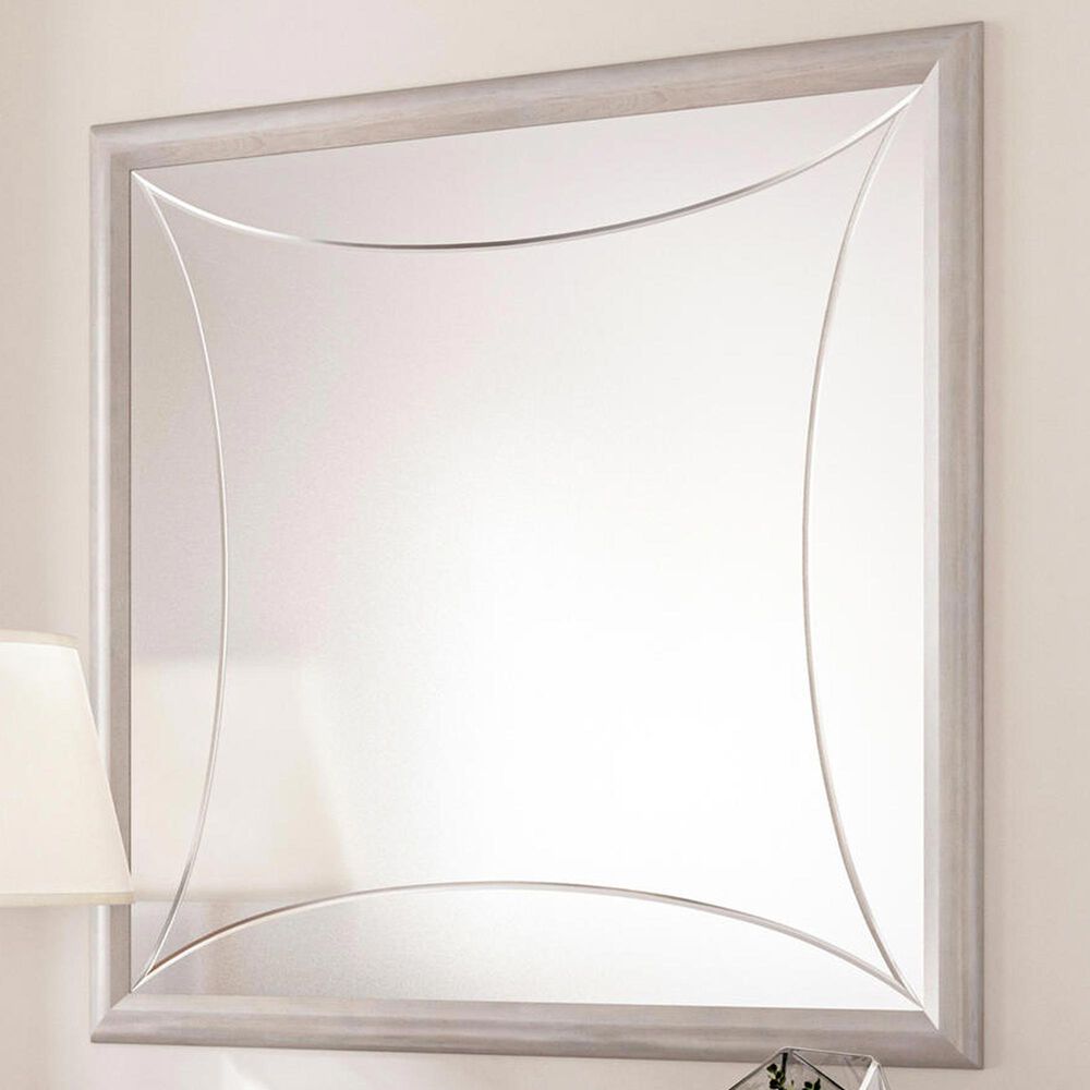 Vantage Mezzanine Square Mirror in Dove Gray, , large