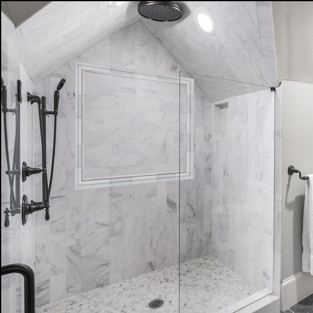 MS International Subway Arabsecato Carrara 4" x 12" Natural Stone Tile, , large