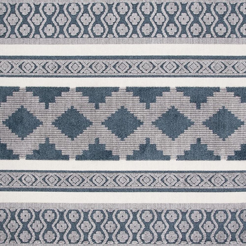 Safavieh Marrakesh MRK515B 2&#39;2&quot; x 12&#39; Ivory and Blue Runner, , large