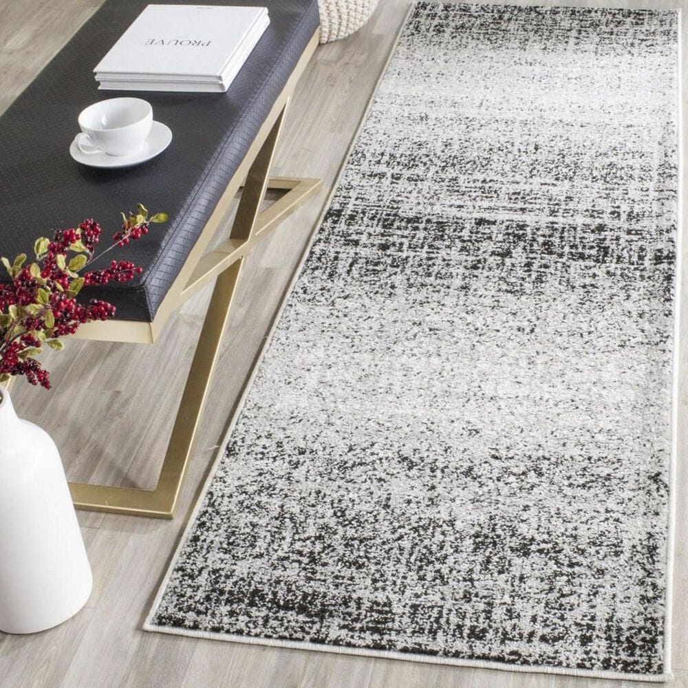 Safavieh Adirondack ADR116A 2"6" x 10" Silver and Black Runner, , large