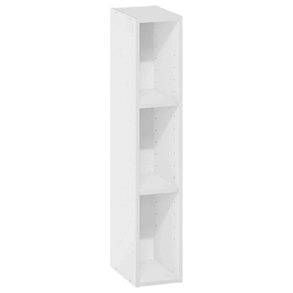 HOMLUX 6" 3-Tier Space Saving Bookcase with Open Adjustable Shelves in White, , large