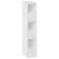 HOMLUX 6" 3-Tier Space Saving Bookcase with Open Adjustable Shelves in White, , large