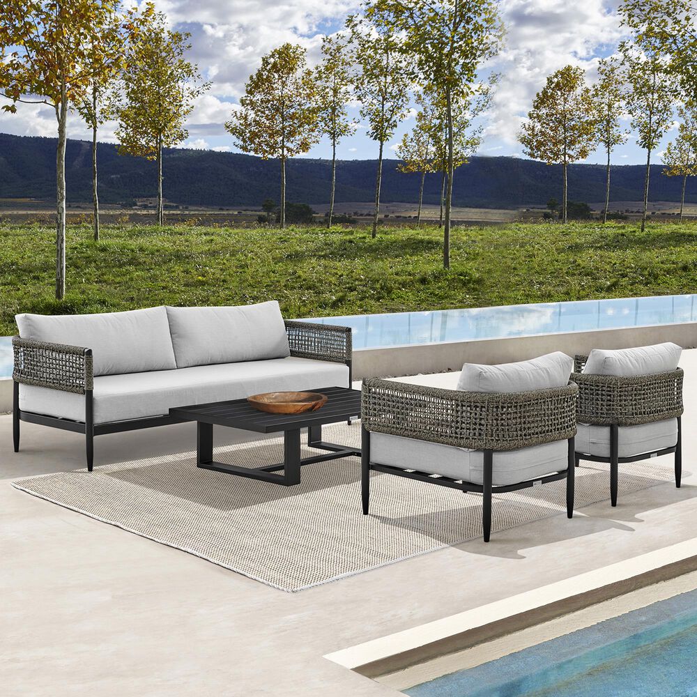 Blue River Felicia 4-Piece Patio Conversation Set in Light Gray, , large