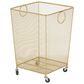Maple and Jade Laundry Storage Cart with Ring Handles in Matte Gold, , large