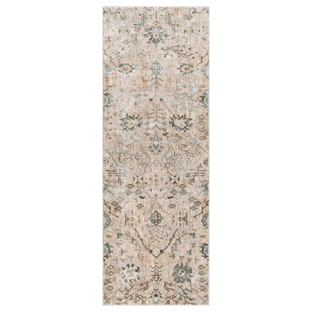 Surya Brunswick 2'7" x 7'3" Ivory, Gray and Green Runner, , large