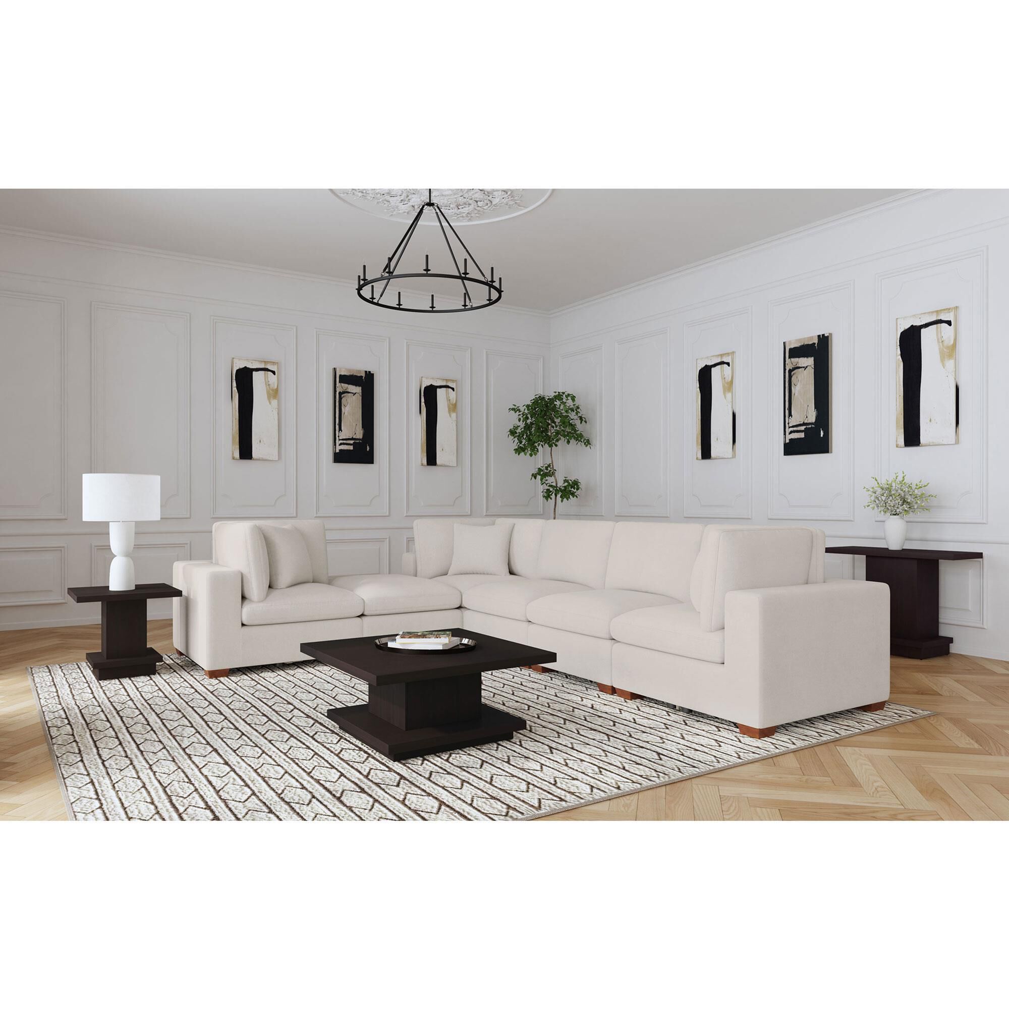Coaster Lakeview Armless Chair in Ivory