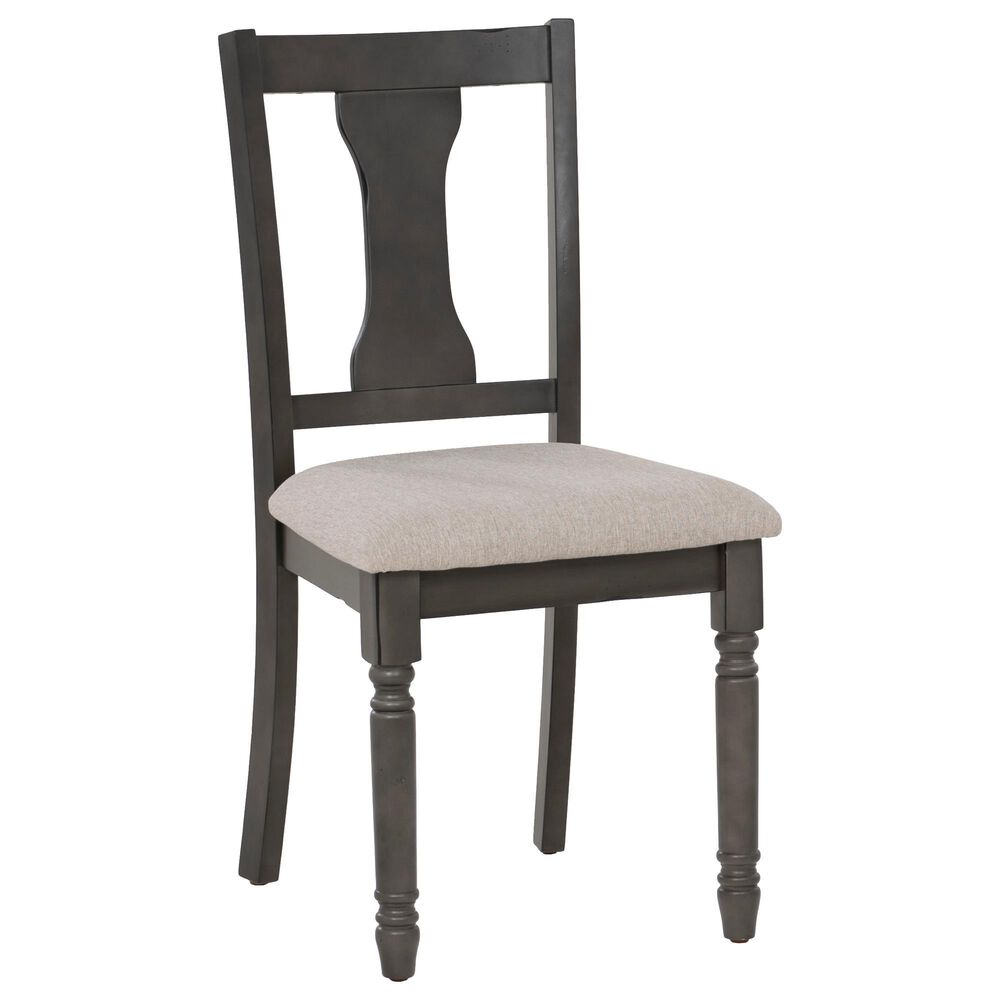 Linon Home Decor Willow Side Chair in Dark Grey, , large