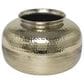 Maple and Jade 20" Decorative Vase with Hammered Top in Brushed Gold, , large