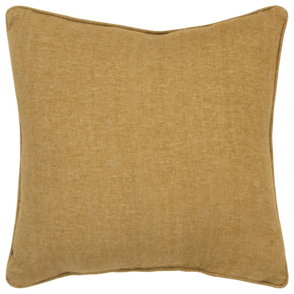 Rizzy Home Solid 20" Down Filled Pillow in Gold, , large