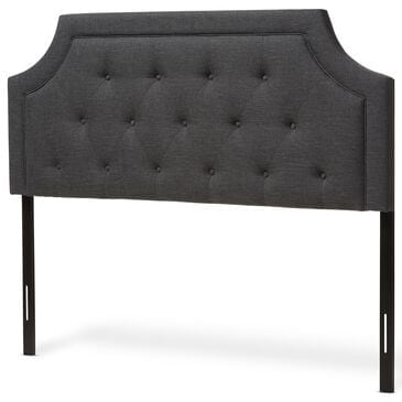 Baxton Studio Mars King Panel Headboard in Dark Grey, , large
