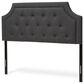Baxton Studio Mars King Panel Headboard in Dark Grey, , large