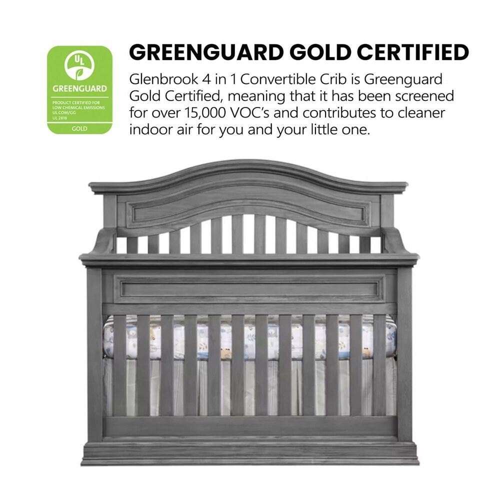 Oxford Baby Glenbrook 4-in-1 Convertible Crib in Graphite Gray, , large