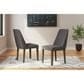 Ashley Lyncott Side Chair with Charcoal Cushion in Brown, , large