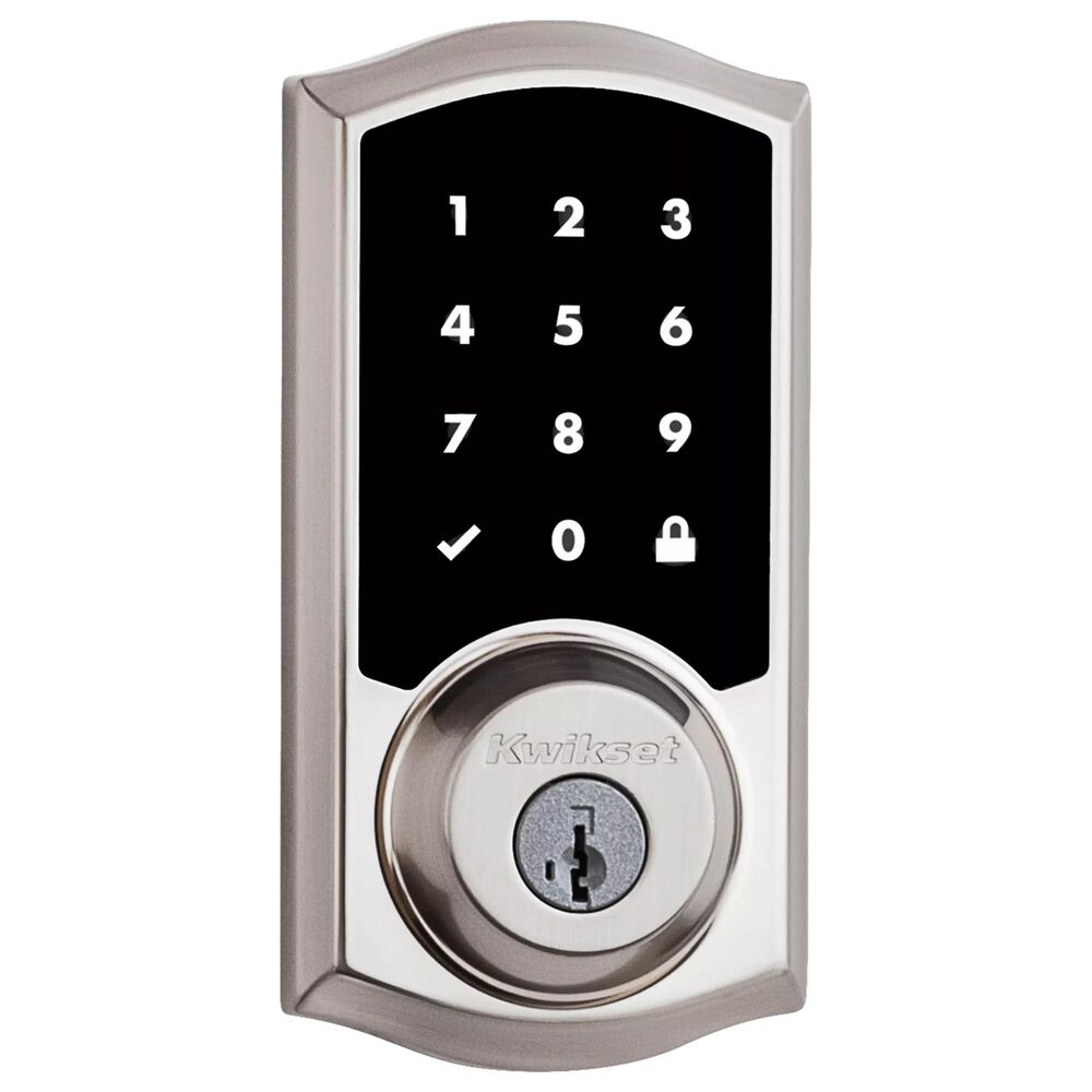 Kwikset SmartCode 916 Traditional Smart Touchscreen Electronic Deadbolt Door Lock with Z-Wave Technology in Satin Nickel, , large