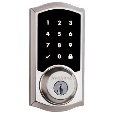 Kwikset SmartCode 916 Traditional Smart Touchscreen Electronic Deadbolt Door Lock with Z-Wave Technology in Satin Nickel, , large