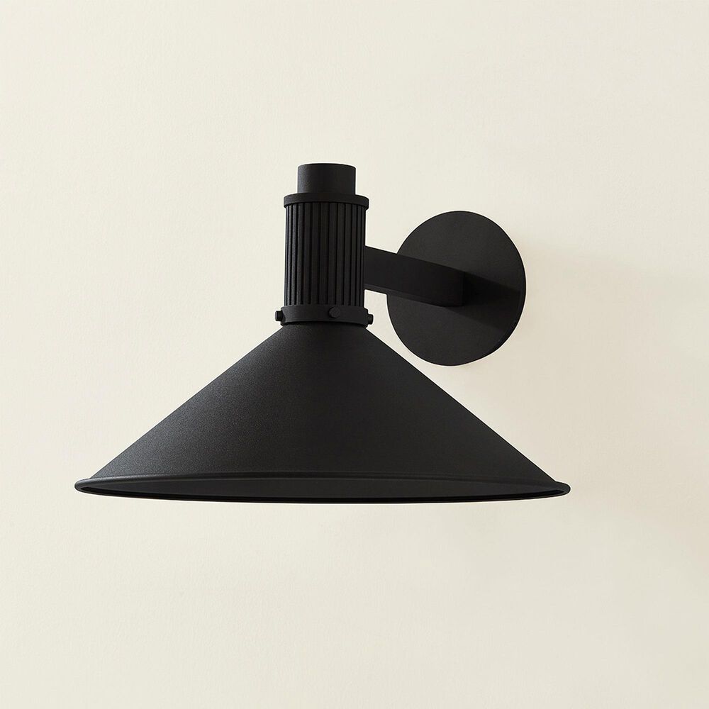 Troy Lighting Elani 11" 1-Light Exterior Wall Sconce in Texture Black, , large