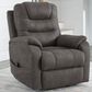 Ashley Snowfield Power Lift Recliner in Gunmetal, , large