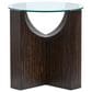 Nicolette Home Beckham Round Accent Table in Rustic Tavern and Clear, , large