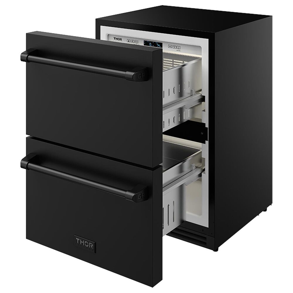 Thor Kitchen Gordon Ramsay 5.4 Cu. Ft. Undercounter Drawer Freezer with Handle Kit in Black, , large