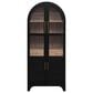 HOMLUX HOMLUX 71" Tall Arched Kitchen Pantry Cabinet with Door Shelves, Farmhouse Kitchen Storage Cabinet with Open & Adjustable Shelves, Hidden Drawer & Glass Door, Cupboard for Kitchen, Dining Room, Black, , large