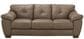 Chateau D"ax Leather Stationary Sofa in Taupe, , large