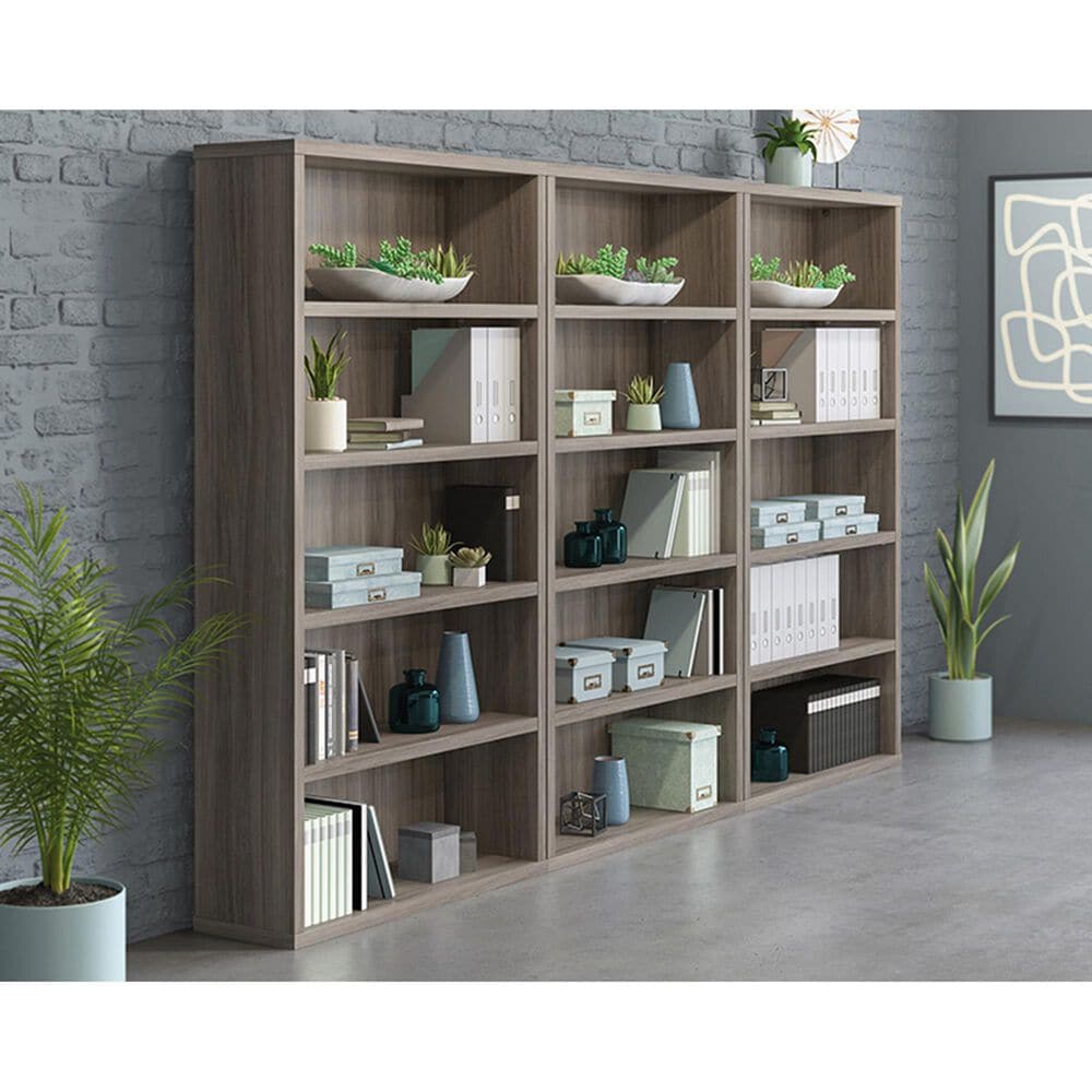 Sauder Affirm 5-Shelf Bookcase in Hudson Elm, , large