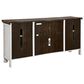 Ashley Havalance 74" TV Stand in Distressed Weathered Gray and Vintage White, , large
