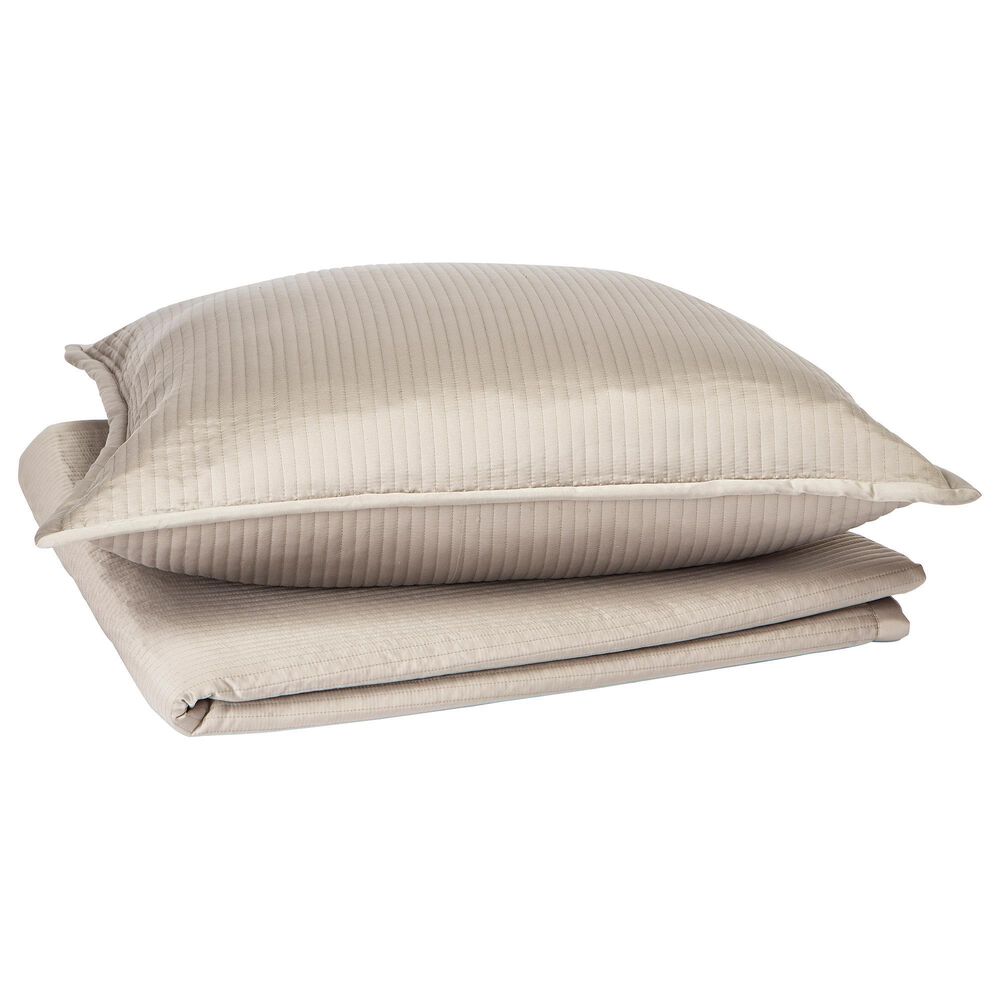Ann Gish Art Of Home 3-Piece Queen Linea Coverlet Set In Taupe, , large
