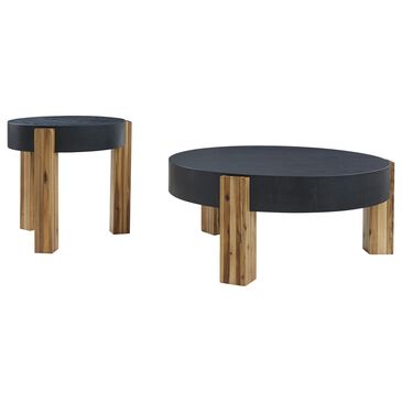 Ashley Breenmore Occasional Table Set in Black and Natural (Set of 2), , large
